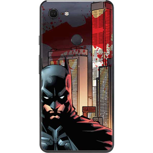 DC Comics Batman The Dark Knight Comic Art in Gotham City Google Pixel 3 XL Skin